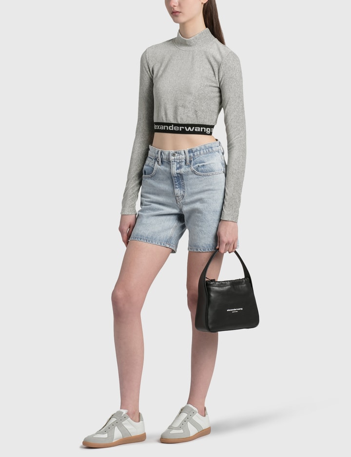Ryan Shoulder Bag - Black Satin/palmelato Leather Placeholder Image