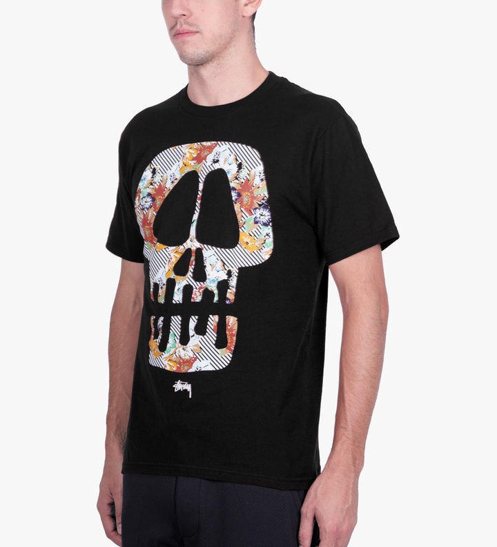 Black Skull Flowers T-Shirt Placeholder Image
