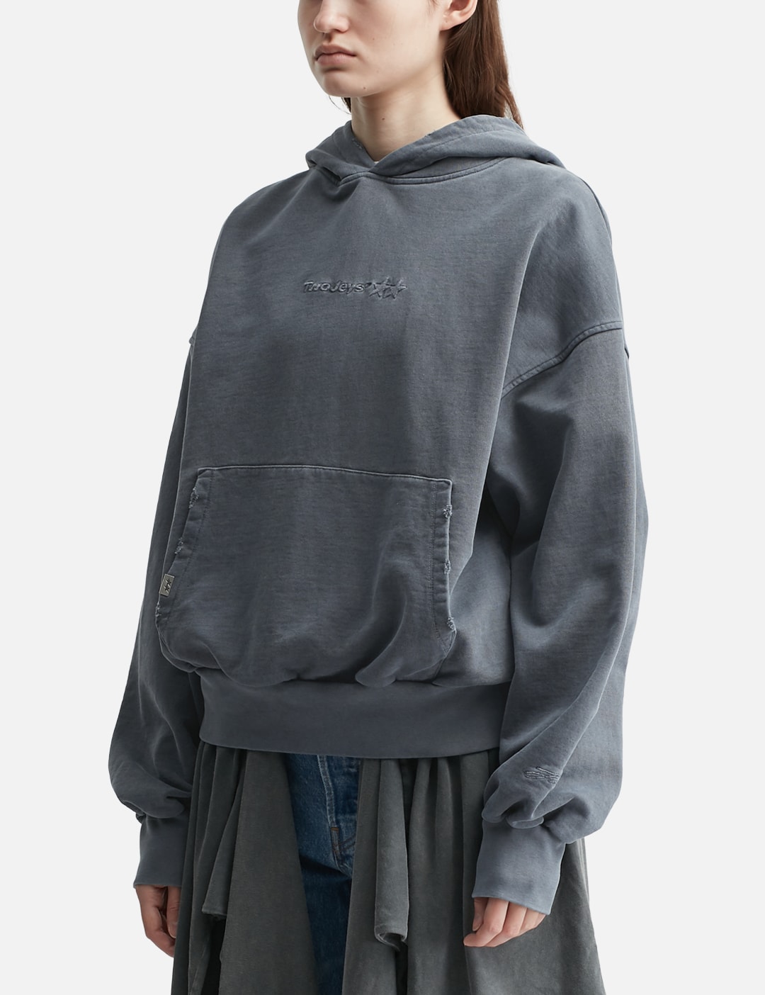 Pigment Dyed Blue Icon Hoodie view 14