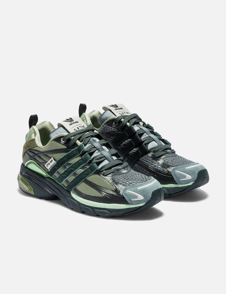 Adidas Originals Multicolor Leather And Mesh Adidas X Song For The Mute Adistar Cushion Sneakers In Green