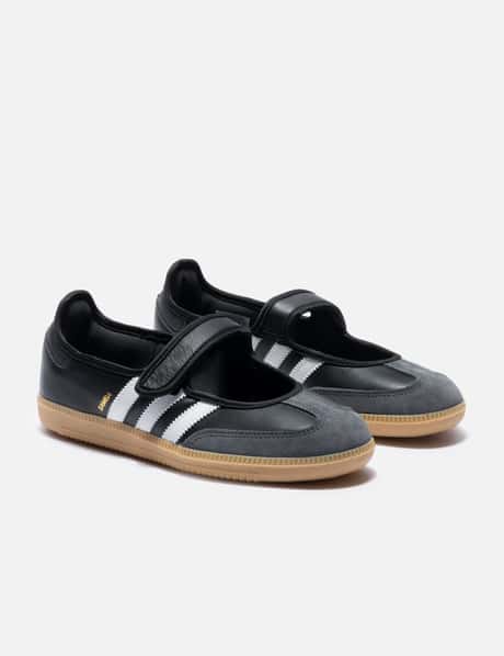 adidas Originals Samba Jane - Classic leather sneaker with velcro strap |  HBX