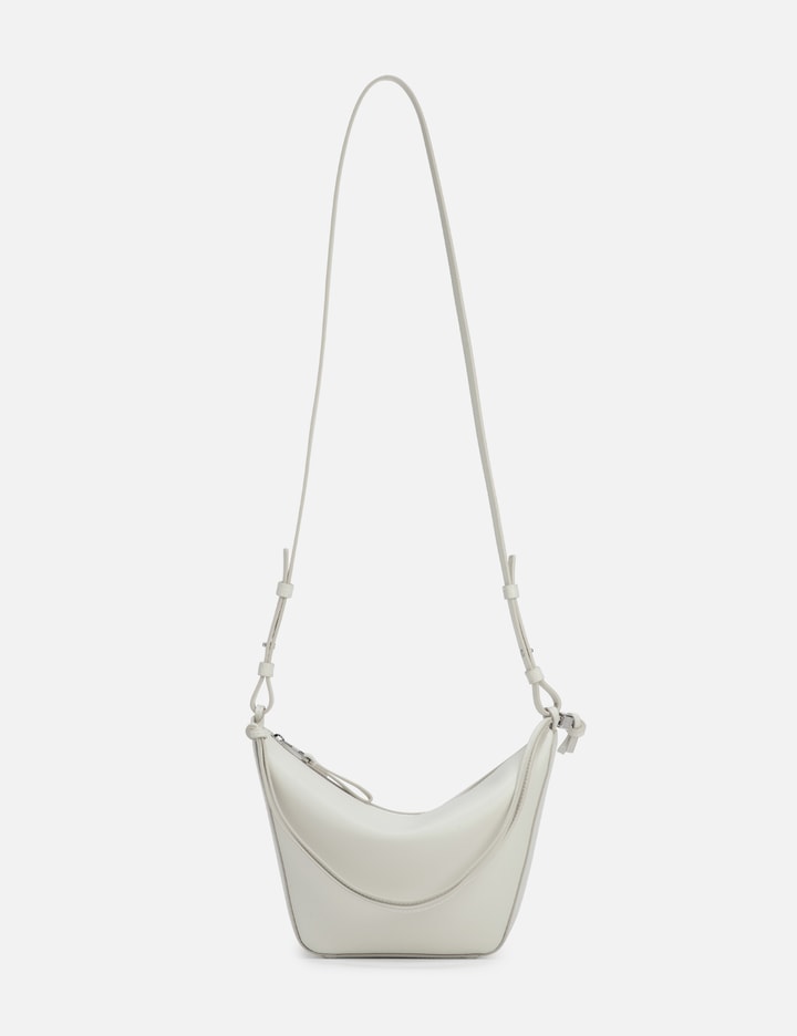 Loewe Hammock Drawstring Small Leather Shoulder Bag In White