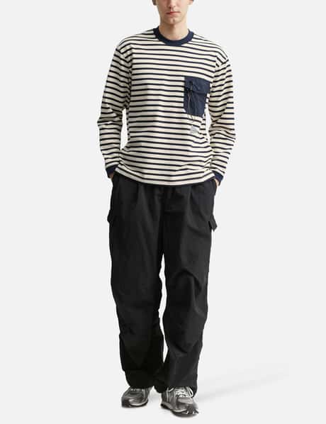 Stripe Pocket Long Sleeves T-Shirt view 14