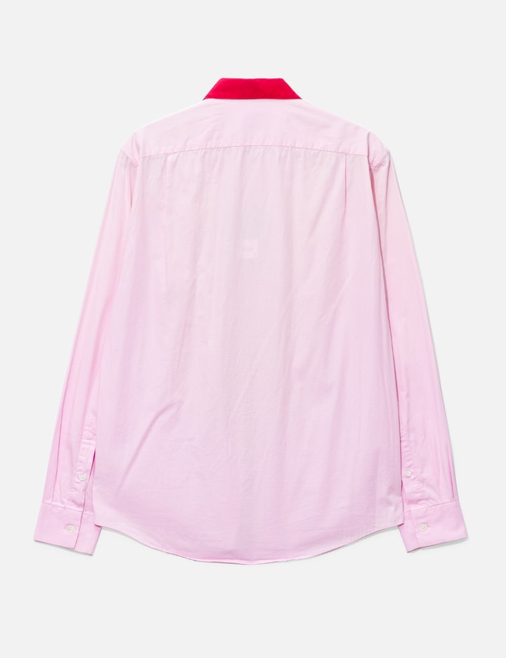 Shop Acne Studios Two-tone Paneled Shirt In Red
