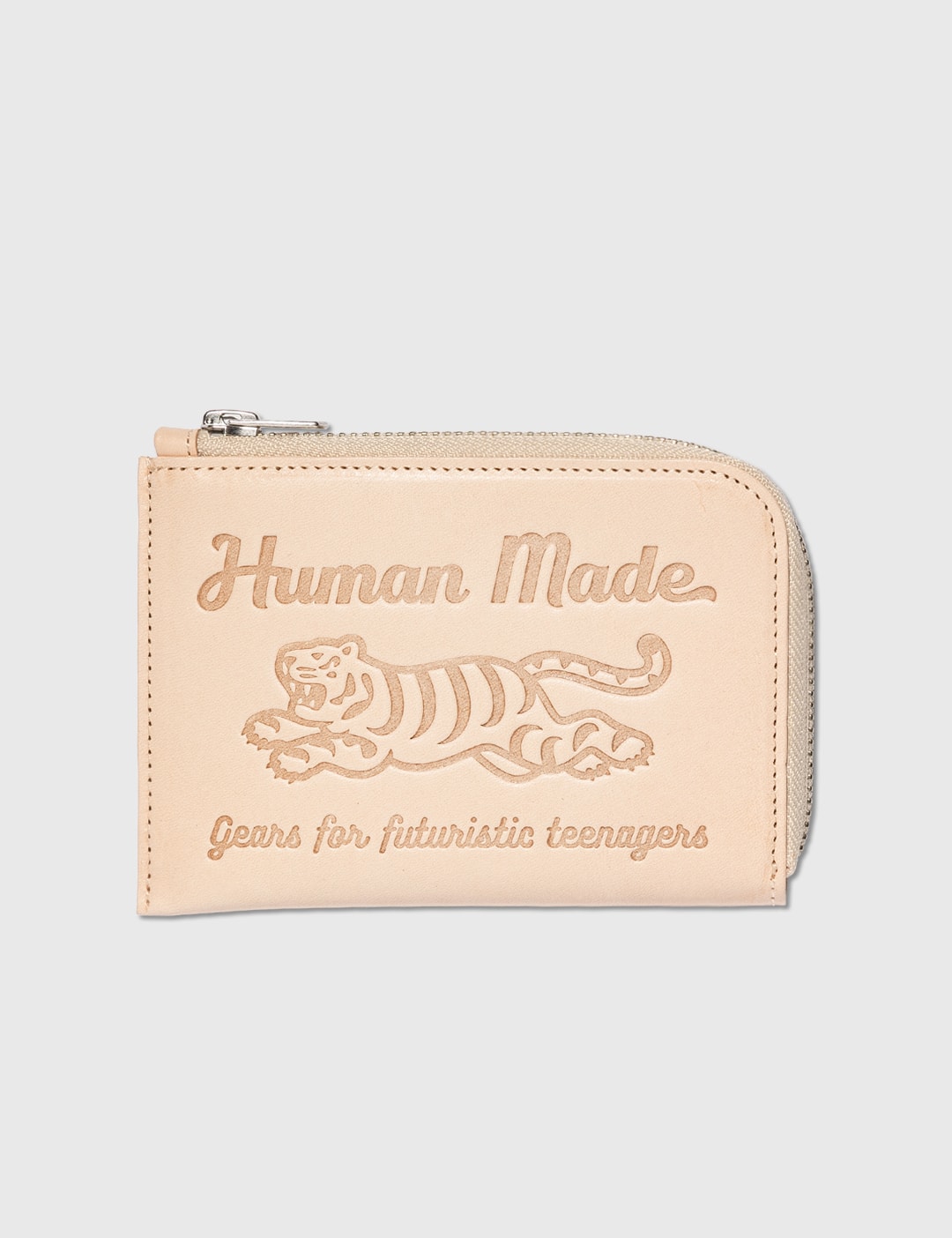 Shop HUMAN MADE Unisex Leather Small Wallet Logo Card Holders by MitaStyle