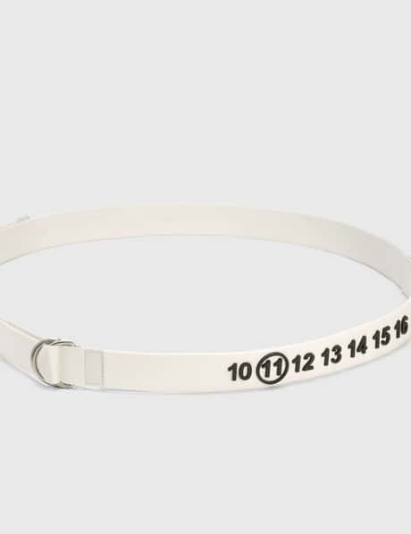 Maison margiela white rubber belt Maison Margiela - Logo Rubber & Webbing Belt | HBX main image 3