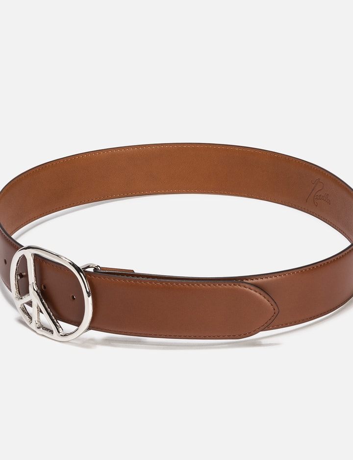 Needles Peace Buckle Belt - Steer Leather In Brown