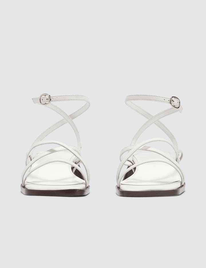 Yumi White Leather Sandals Placeholder Image