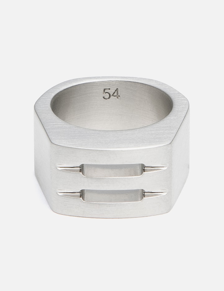 Rick Owens Grill Ring In Silver