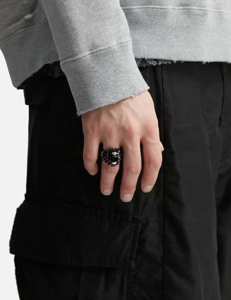 X Tie A Knot Square Crystal Beads Ring view 19