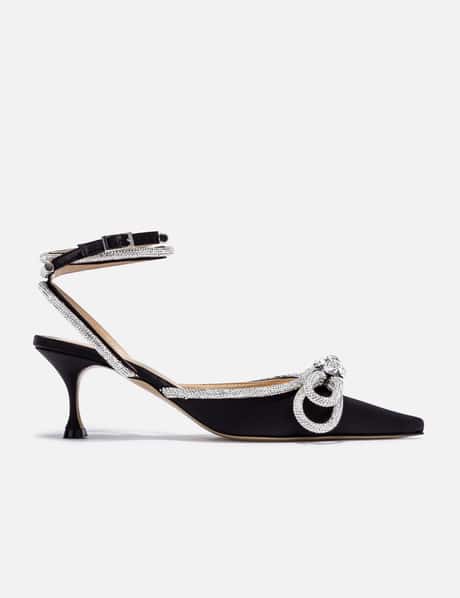 Mach & Mach Double Bow Satin Heels