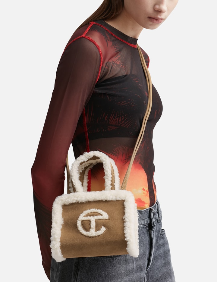 Ugg X Telfar Small Shopper Shoulder Bag Suede Light Off2way In Brown