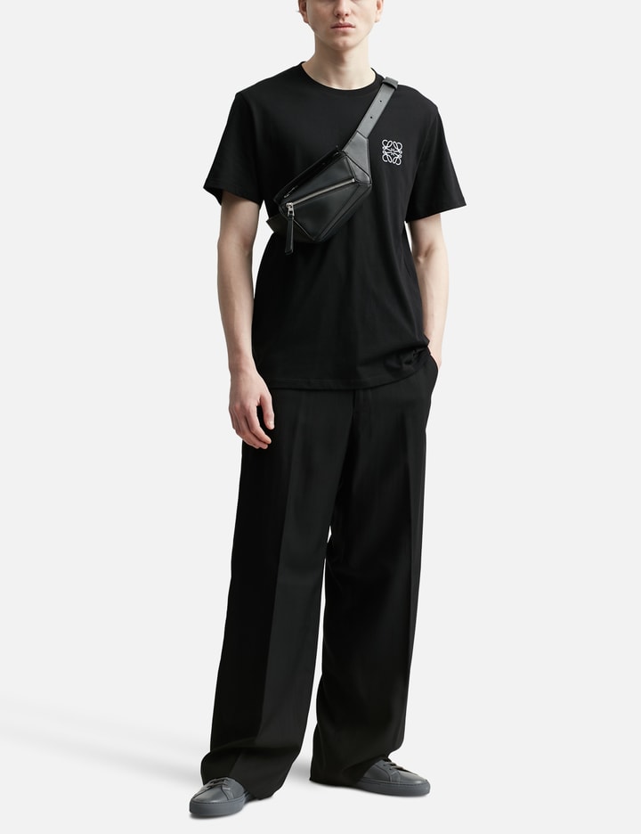 Loewe Puzzle Edge Mini Leather Belt Bag In Black