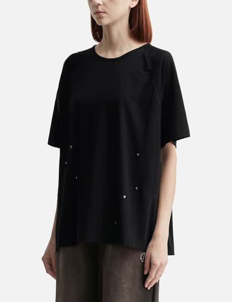 One-Slit Snap T-Shirts In Black view 7