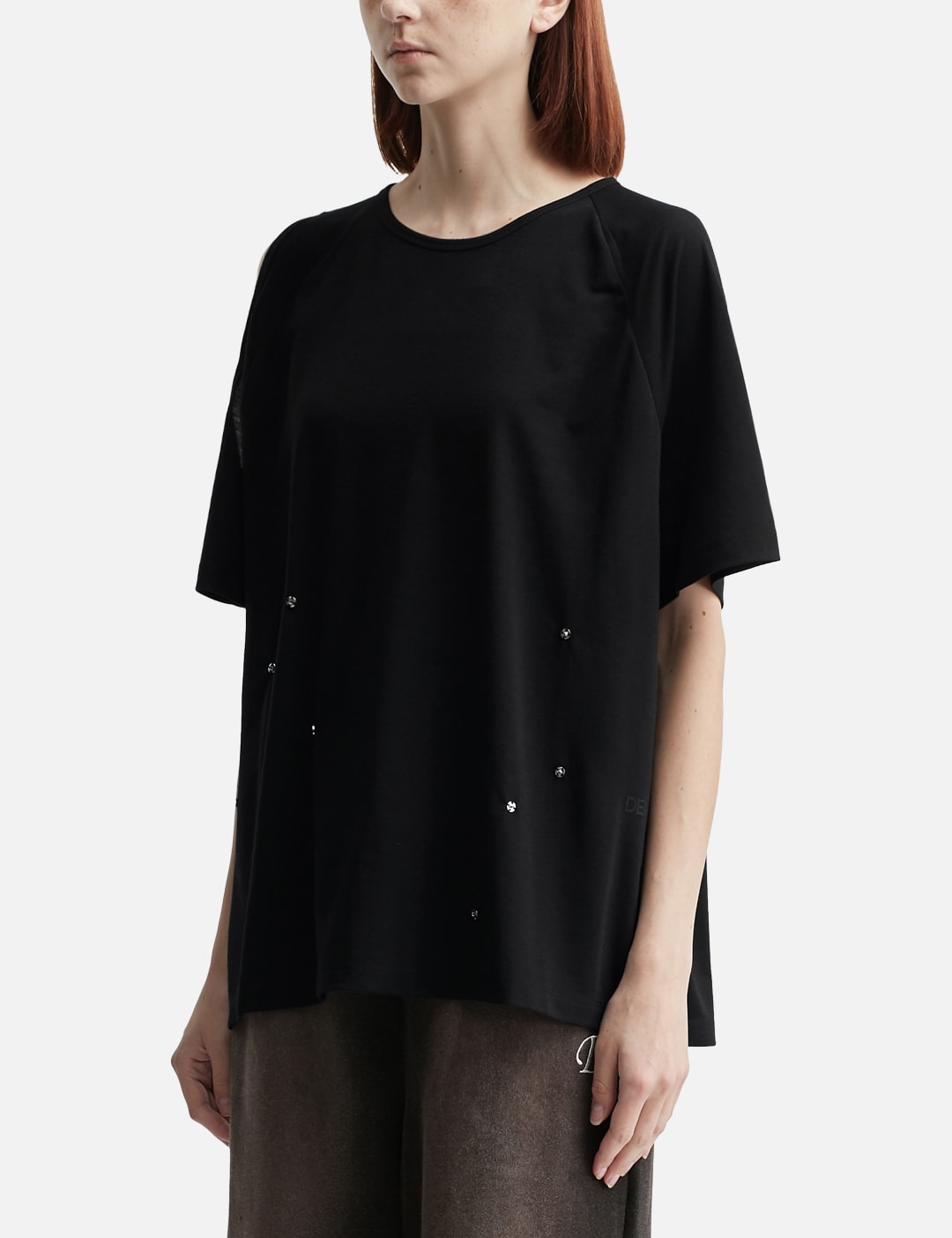 One-Slit Snap T-Shirts In Black view 14