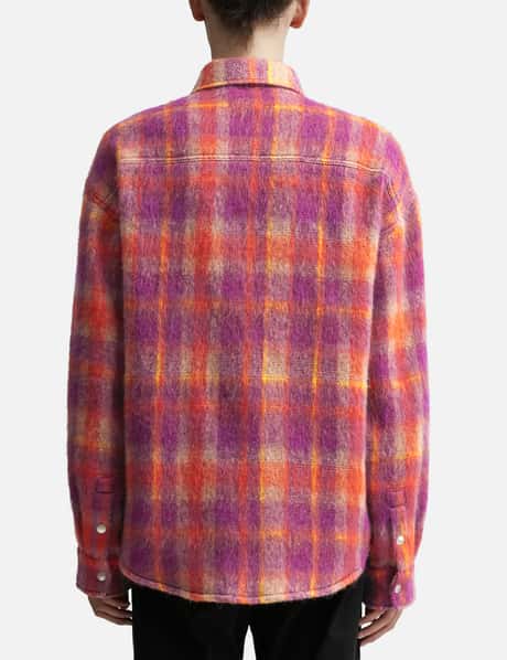 Palm Angels - Brushed Wool Check Overshirt | HBX - Globally  