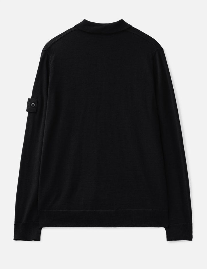 Pure Light RWS Wool_Stone Island Ghost Long-sleeve Polo Jumper Placeholder Image