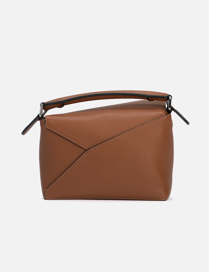 Loewe Puzzle Edge Mini Textured-leather Shoulder Bag In Brown