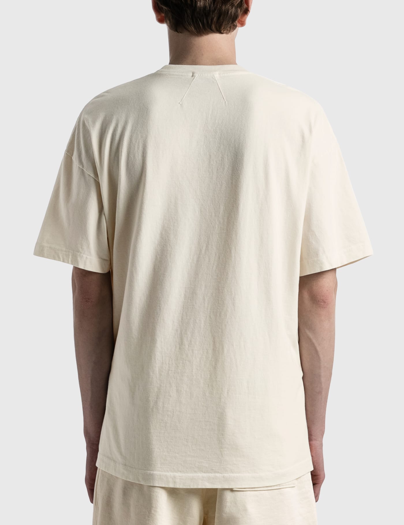 Rhude Cotton Printed T-shirt in Cream Mens T-shirts Rhude T-shirts for Men White 