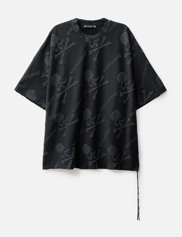 Mastermind Japan Pile Monogram Oversized T-shirt In Black