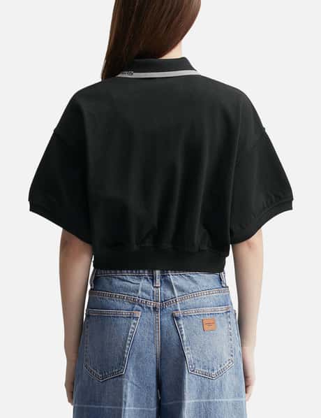 Cropped Cinched Cotton Polo view 9