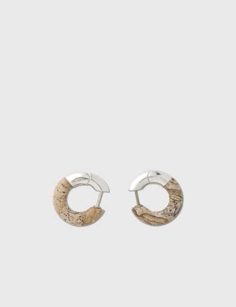 Bottega Veneta Peasant Stone / Antique Silver Earrings