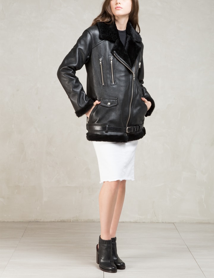 Black Anger Vision Shearling Jacket Placeholder Image