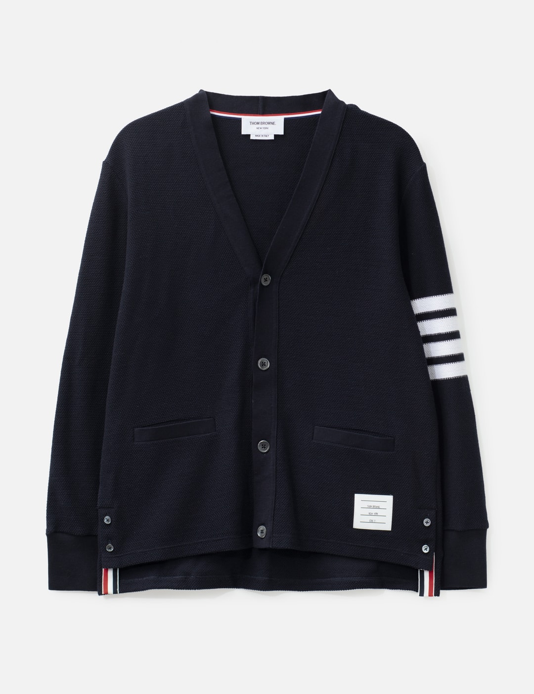 Textured Pique 4-Bar Cardigan