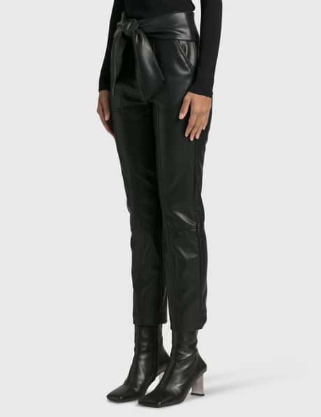 Jonathan Simkhai Tessa Vegan Leather Tie Waist Pant HBX