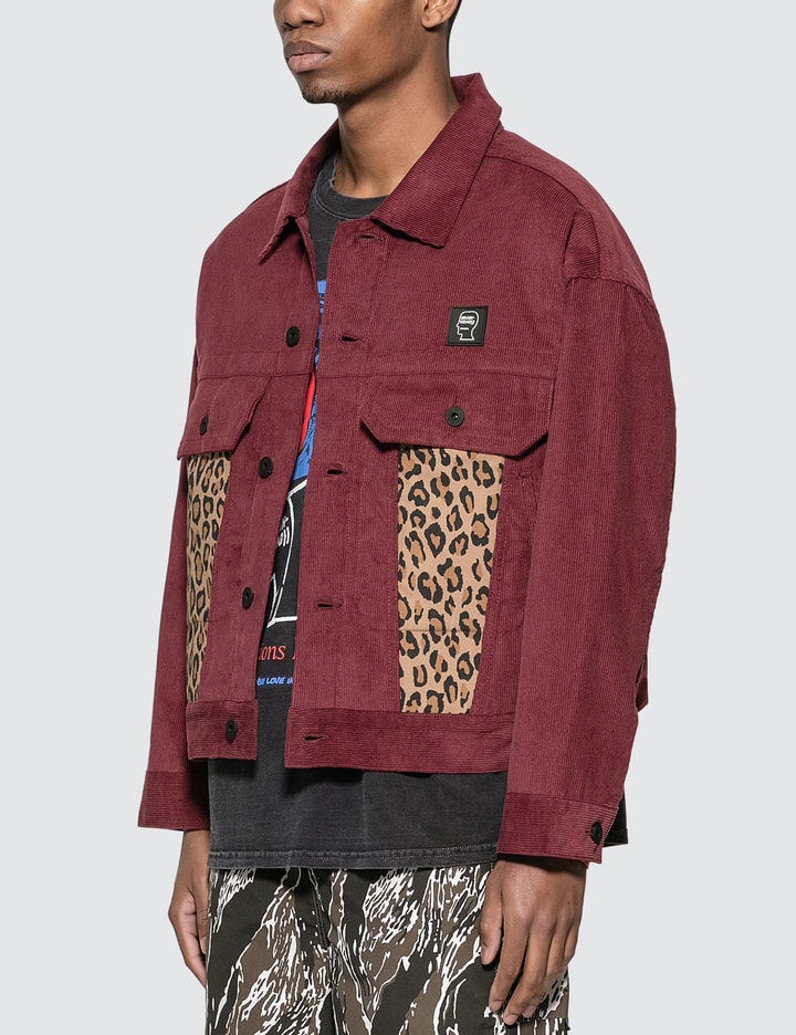 Corduroy Leopard Contrast Trucker Jacket Placeholder Image