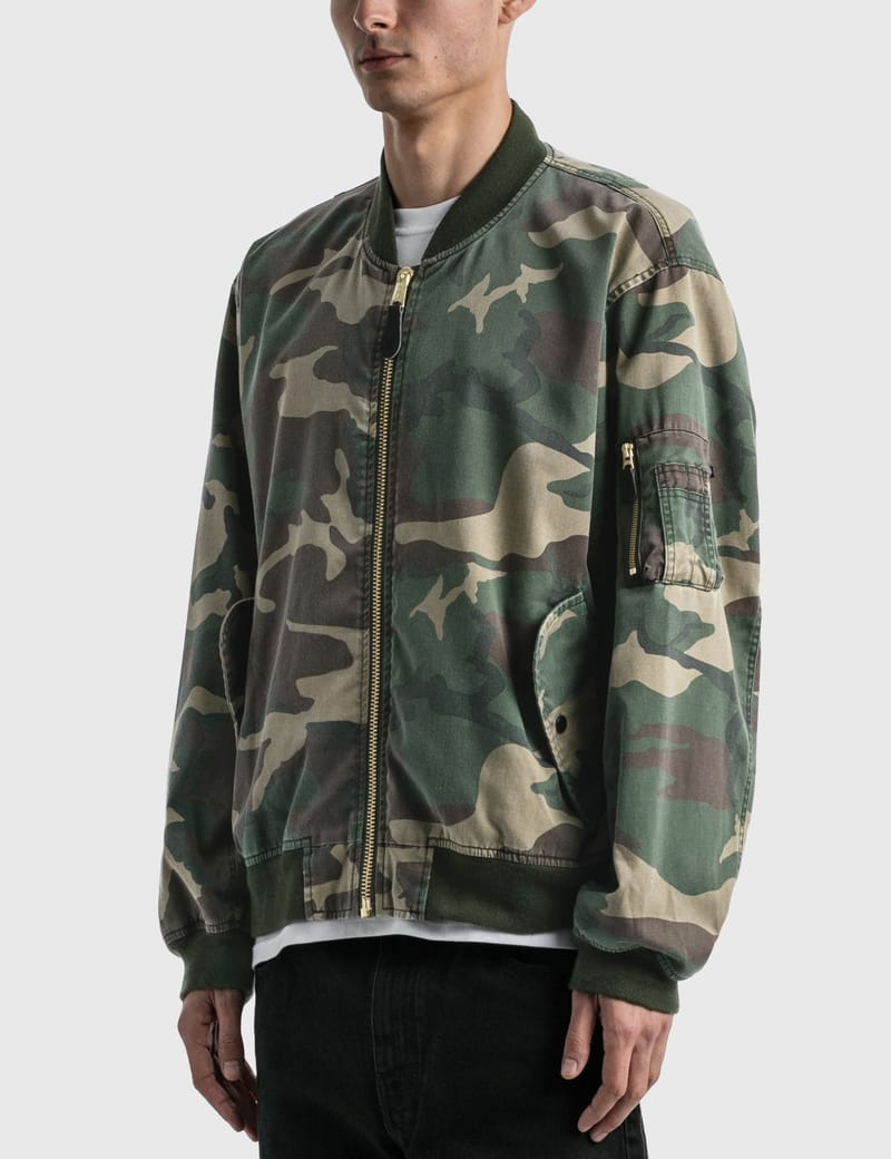 vintage camo bomber jacket