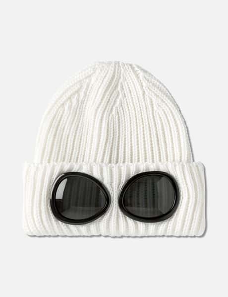 C.P. Company C.P. Company Goggle Beanie in White