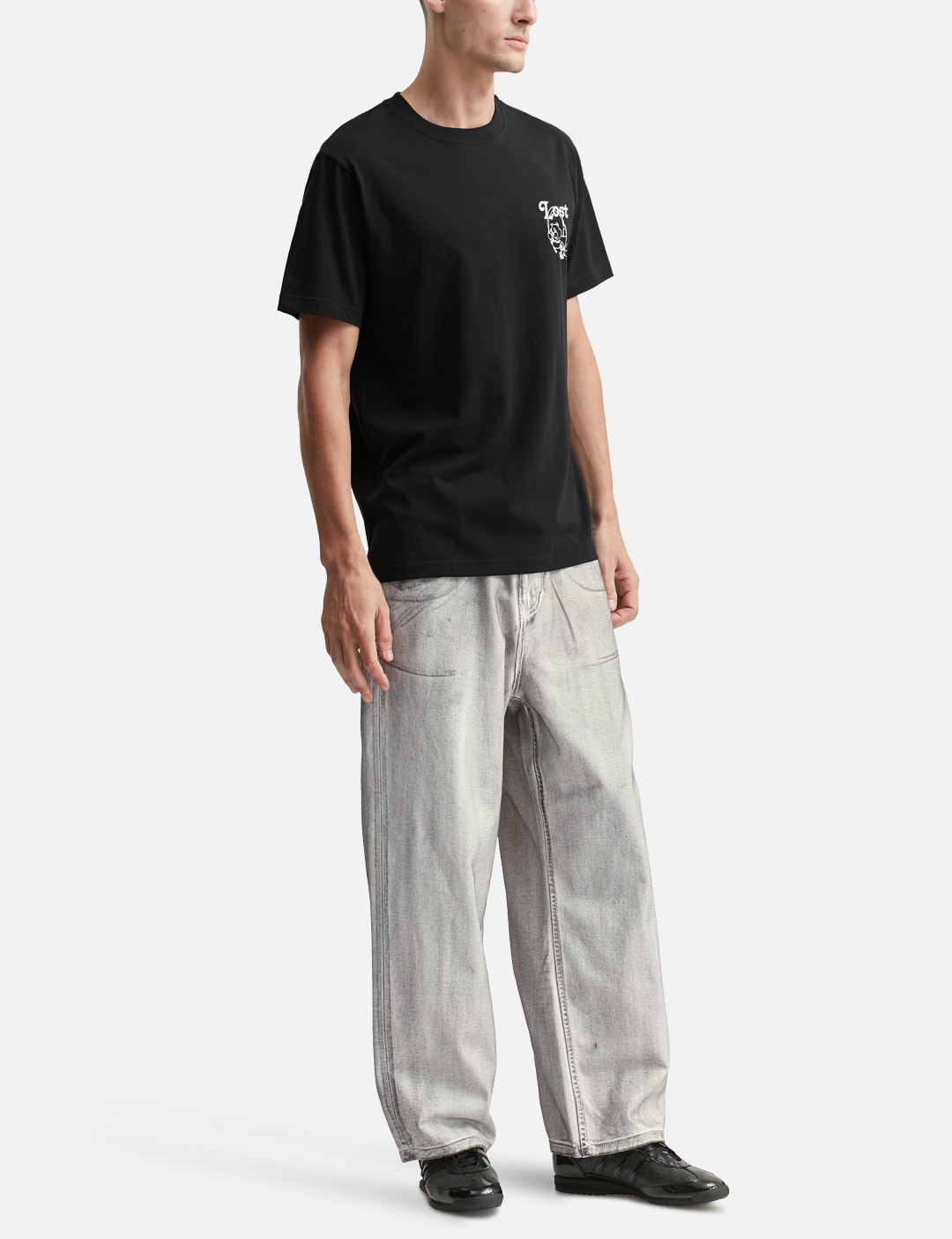 Dirty Washed Wide Denim Pants view 20