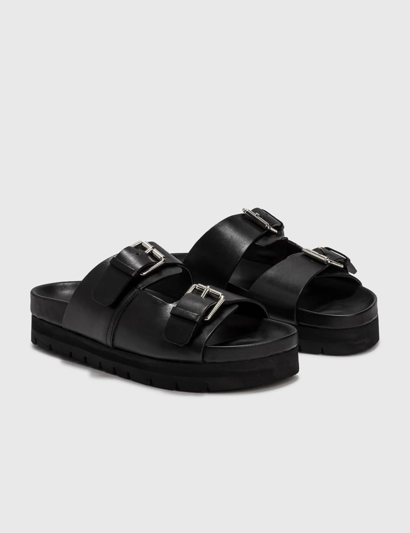 Ann Demeulemeester Crossover Leather Sandals In Black | ModeSens