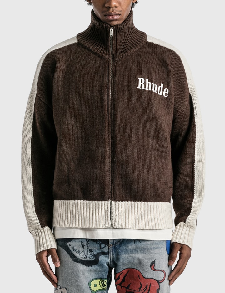 Rhude - KNITTED TRACK JACKET  HBX - Globally Curated Fashion and