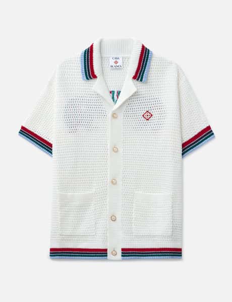 Casablanca Sporty Faux Crochet Shirt