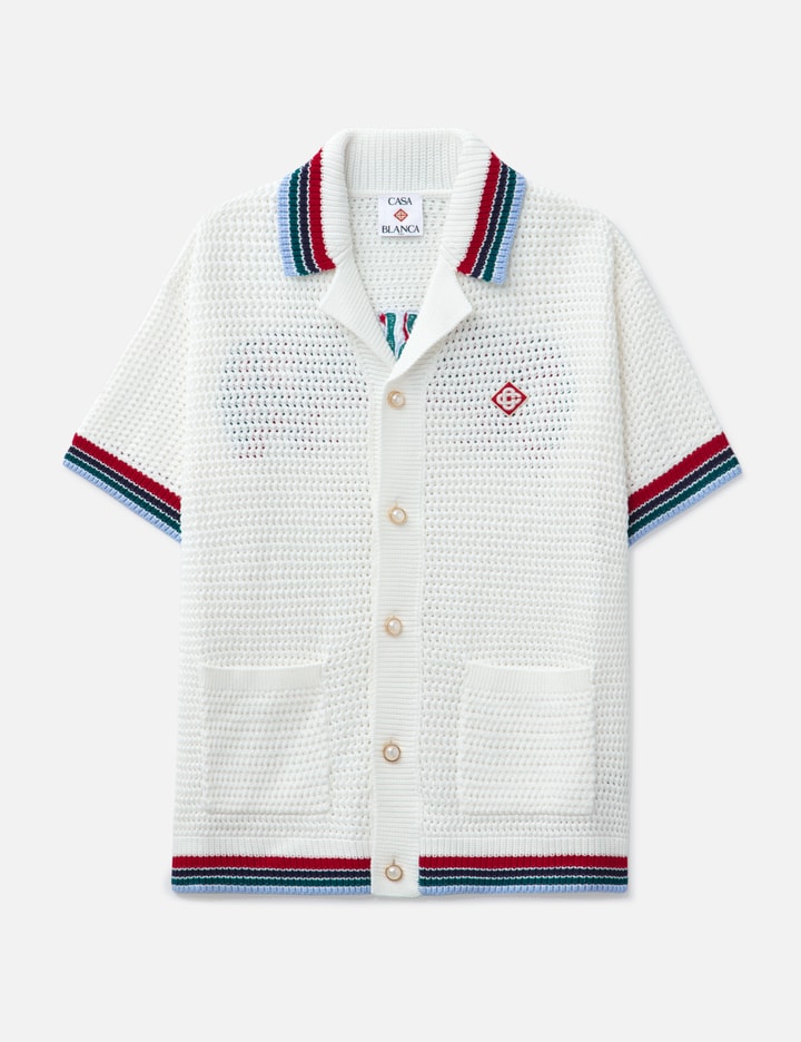 Sporty Faux Crochet Shirt Placeholder Image