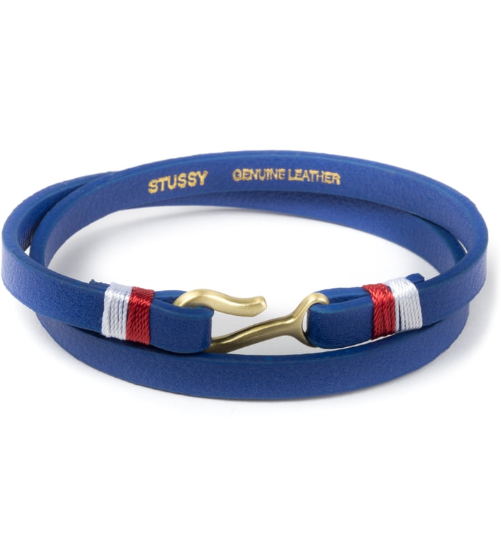 Blue Leather & Hook Bracelet Placeholder Image