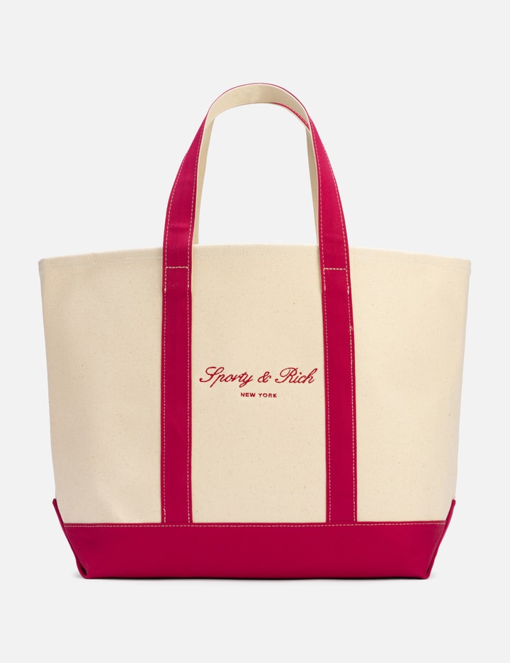 Sporty & Rich Signature NY Logo Medium Tote