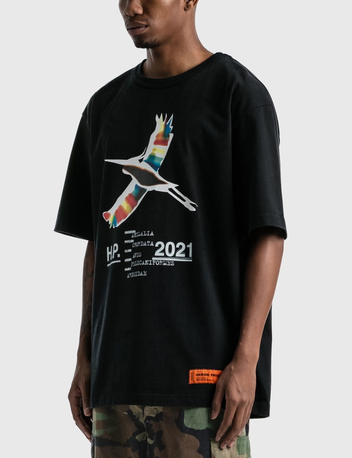 Rainbow Heron Print T-shirt Placeholder Image