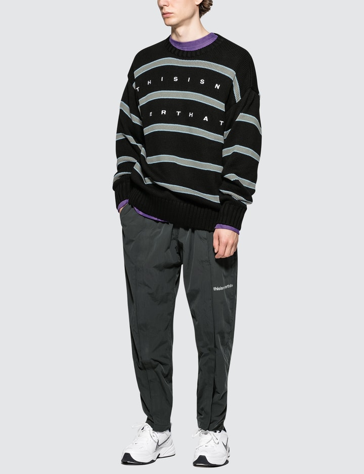 Striped Oversized Knit Sweater Placeholder Image