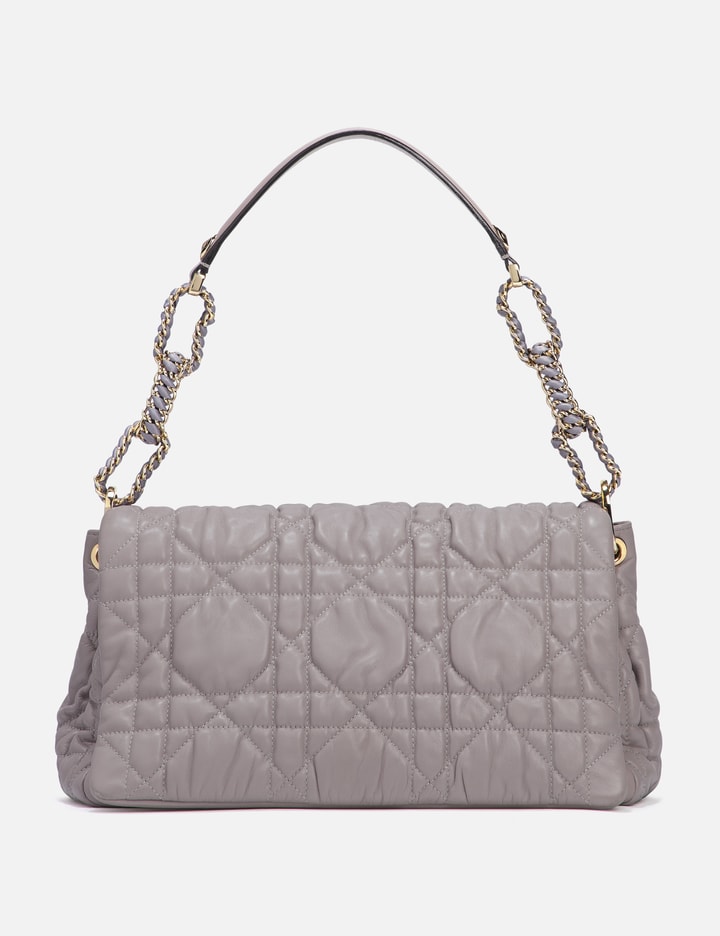 Dior Cannage Flap Shoudler Bag In Grey