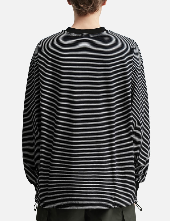 "C" Striped Long Sleeves T-Shirt With Drawstrings Placeholder Image