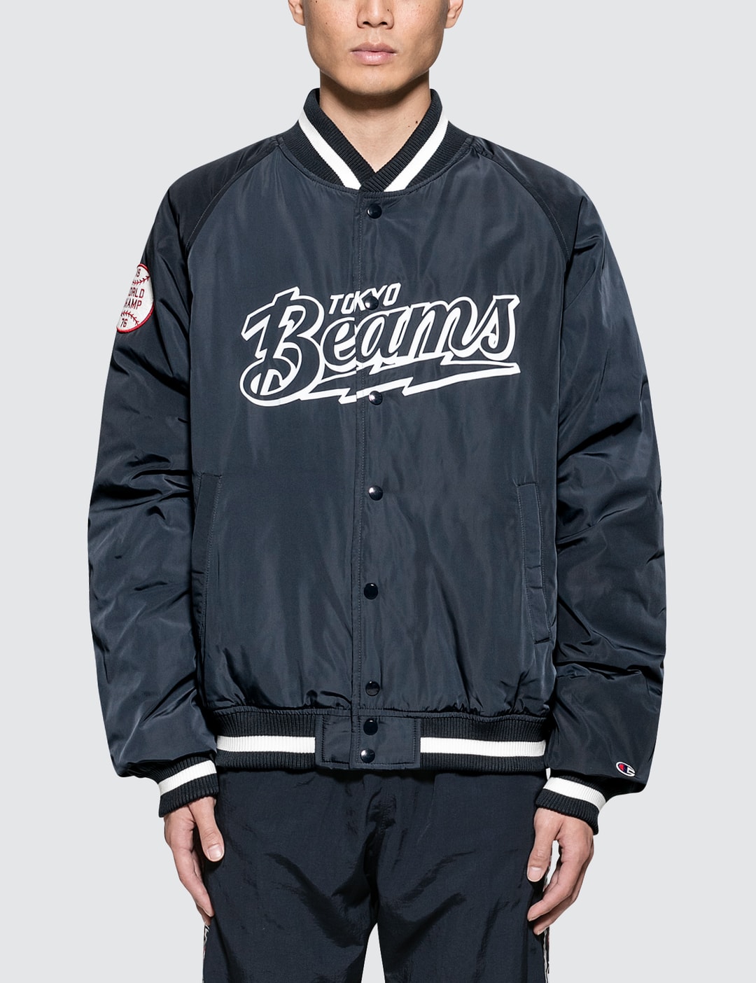 Champion Reverse Weave - Beams x Champion Bomber Jacket HBX - Curated Fashion and Lifestyle by Hypebeast