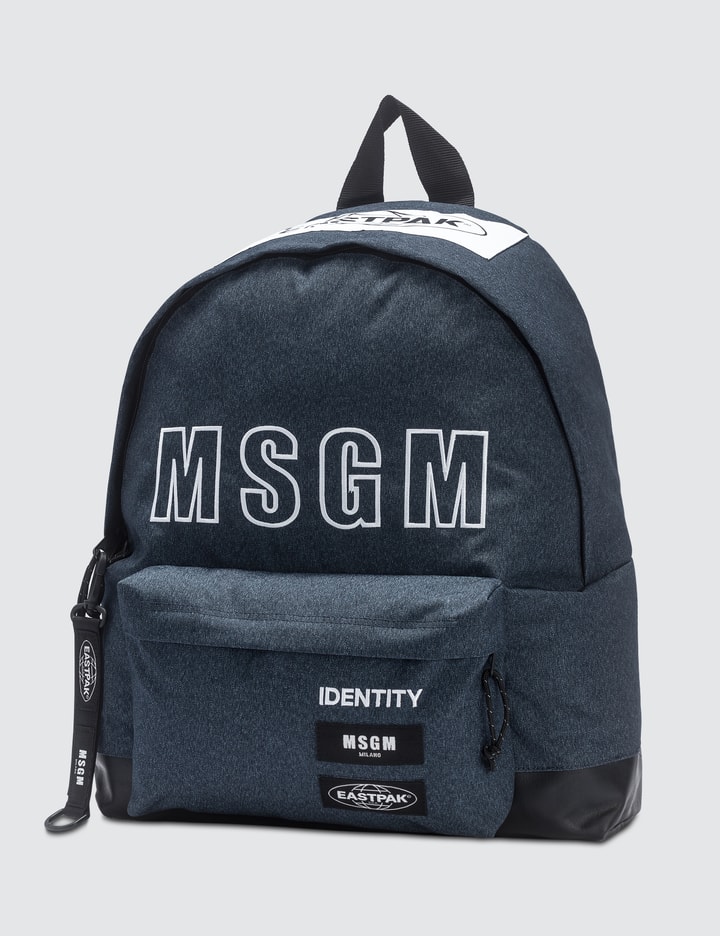 Msgm X Eastpak Denim Logo Backpack Placeholder Image