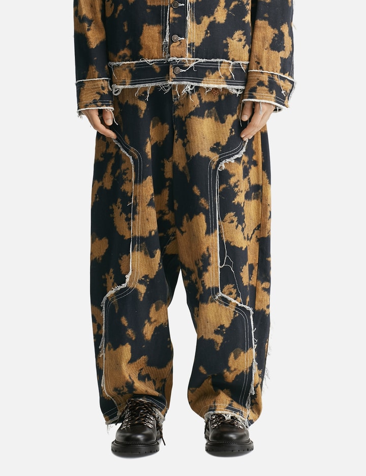 Bleached Effect Raw Edge Balloon Jeans Placeholder Image