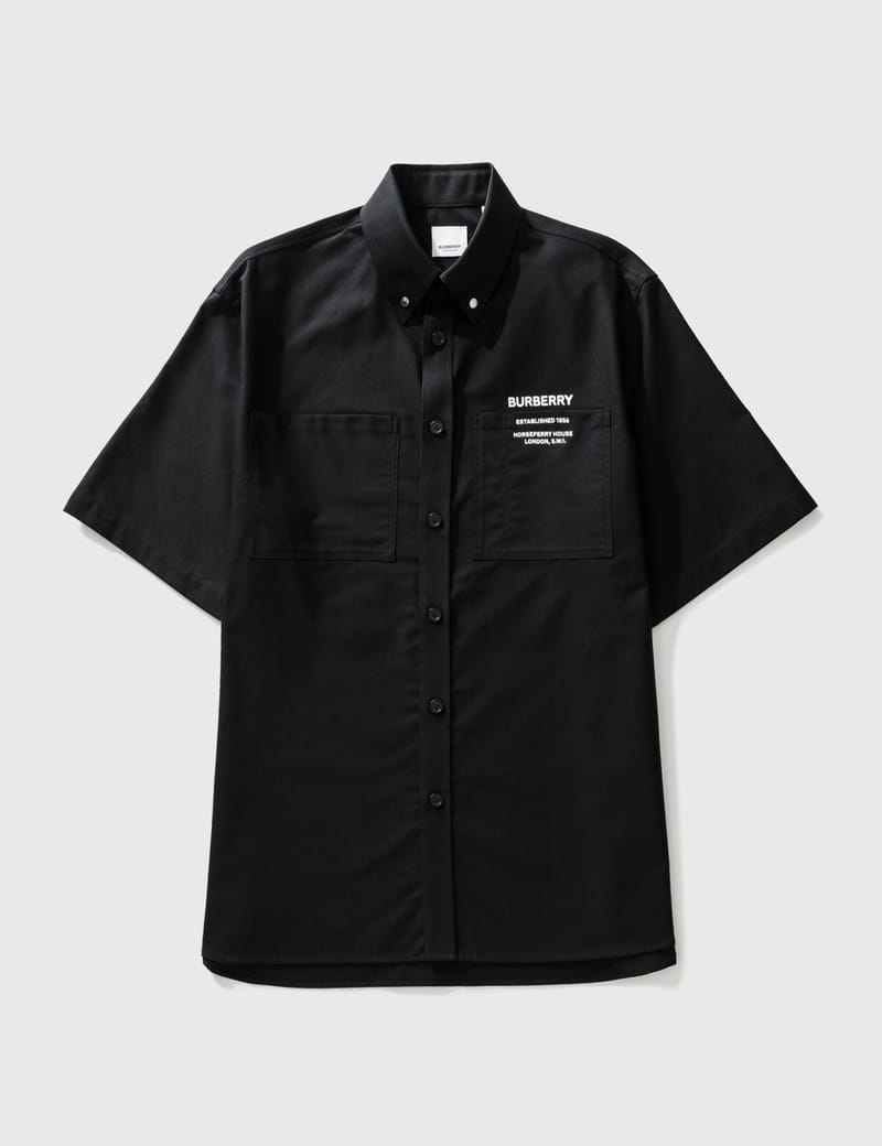 burberry men's button up short sleeve