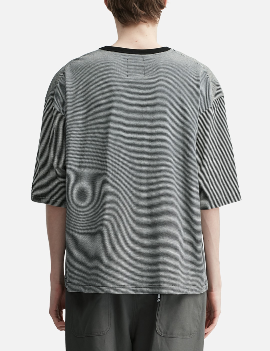 Paneled Stripe Cropped T-Shirt view 19