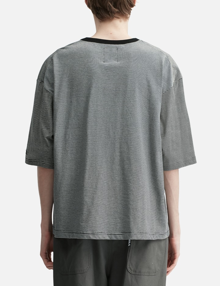 Paneled Stripe Cropped T-Shirt view 4
