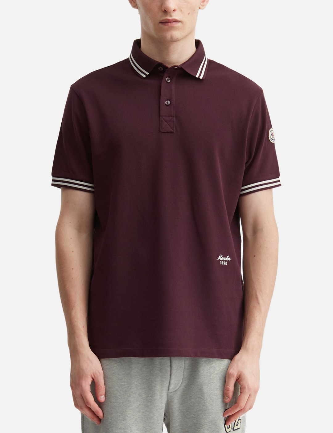 Striped Trim Cotton Piquet Polo Shirt view 11
